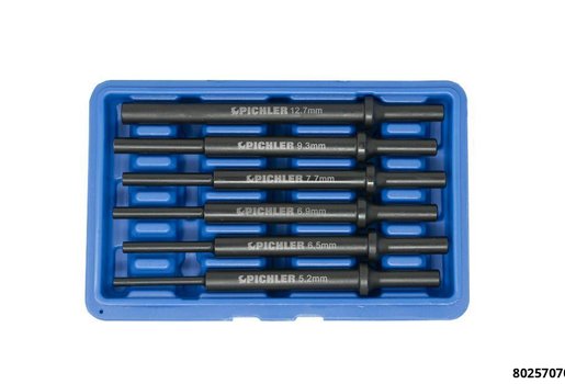 6 PIECE STRAIGHT PUNCH SET FOR VIBRATION GUN / AIR HAMMERS - 1