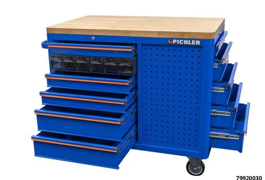 HEAVY DUTY XL WORKBENCH & TOOL BOX WITH 10 DRAWERS AND ACCESSORY PANELS - 1