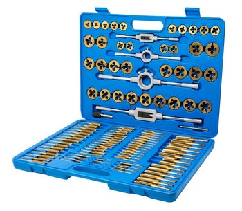 93000350: HAND TAP SET M2–M18 – HSS, 110-PIECE, MIXED COARSE & FINE THREAD