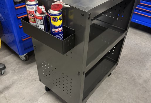 SERVICE TROLLEY INCLUDING STAINLESS STEEL TRAY, IDEAL BRAKE SERVICE STATION - 5