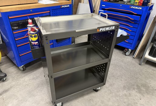 SERVICE TROLLEY INCLUDING STAINLESS STEEL TRAY, IDEAL BRAKE SERVICE STATION - 2