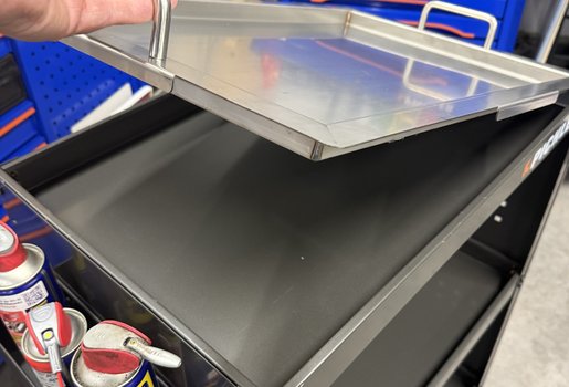 SERVICE TROLLEY INCLUDING STAINLESS STEEL TRAY, IDEAL BRAKE SERVICE STATION - 3