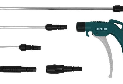 COMPRESSED AIR BLOW GUN SET WITH 5 PLUG-IN NOZZLES - 1