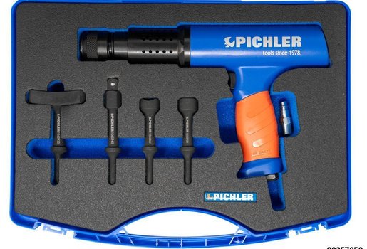 HIGH OUTPUT PNEUMATIC VIBRATION HAMMER SET WITH 4 ATTACHMENTS - 1